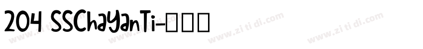 204 SSChaYanTi字体转换